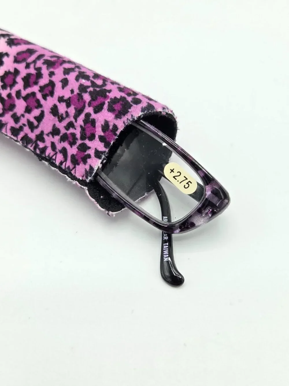 Reading Glasses with Matching Case - Purple Leopard Print